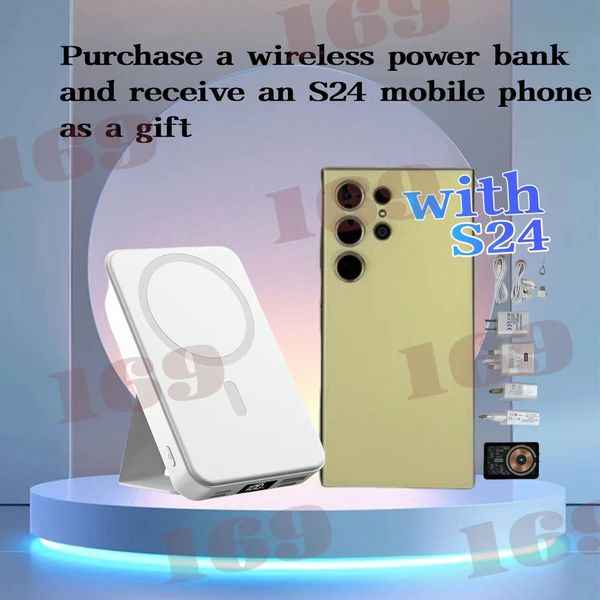 15W wireless fast charging magnetic power bank ultra-thin large capacity suitable for Samsung S24 Buy and get a free phone