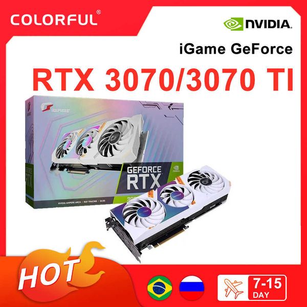 COLORFUL New RTX 3070 TI 8GB LHR GAMING NVIDIA GDDR6X Graphics Cards 256bit PCI Express 4.0 16X Video Card placa de video