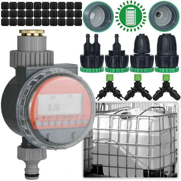 KESLA Greenhouse Solar Power Ball Valve Timer Automatic LCD Watering Irrigation Electronic No Pressure Controller for Pot GardenXJ241220