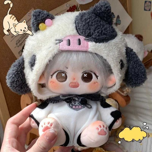 20cm Fashion Doll Cotton Idol Dolls Plush Baby Toys Cow Clothes Dressing Cute Stuffed Customization Figure Toys Collection Gift