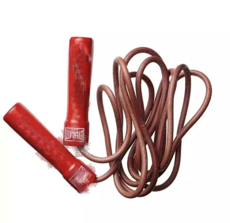 School Aerobic Exercise Jump Ropes Fitness Leather Rope Skipping Adjustable Bearing Speed Fitness Boxing Training Red