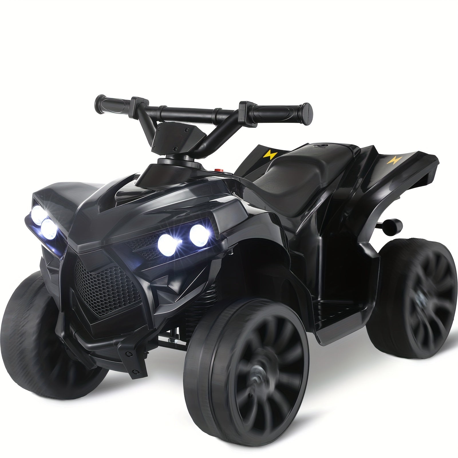 TEMU 6v Kids Ride On Toy, 4-wheeler Atv W-1.86mph , Treaded Tires, Rubber Handles, Headlights, Pedal Accelerator (pink)- Halloween Christmas Birthday