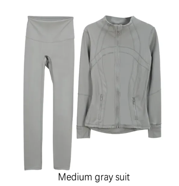 Women Workout Yoga sets Jacket Define Align High Waist Sports Suit close High waist Pants leggings Long Sleeve Running have speed up Trainin