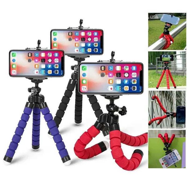 Portable octopus mini tripod stativv for phone camera flexible tripods mobile digicam holder clip smartphone monopod tripe standM240725