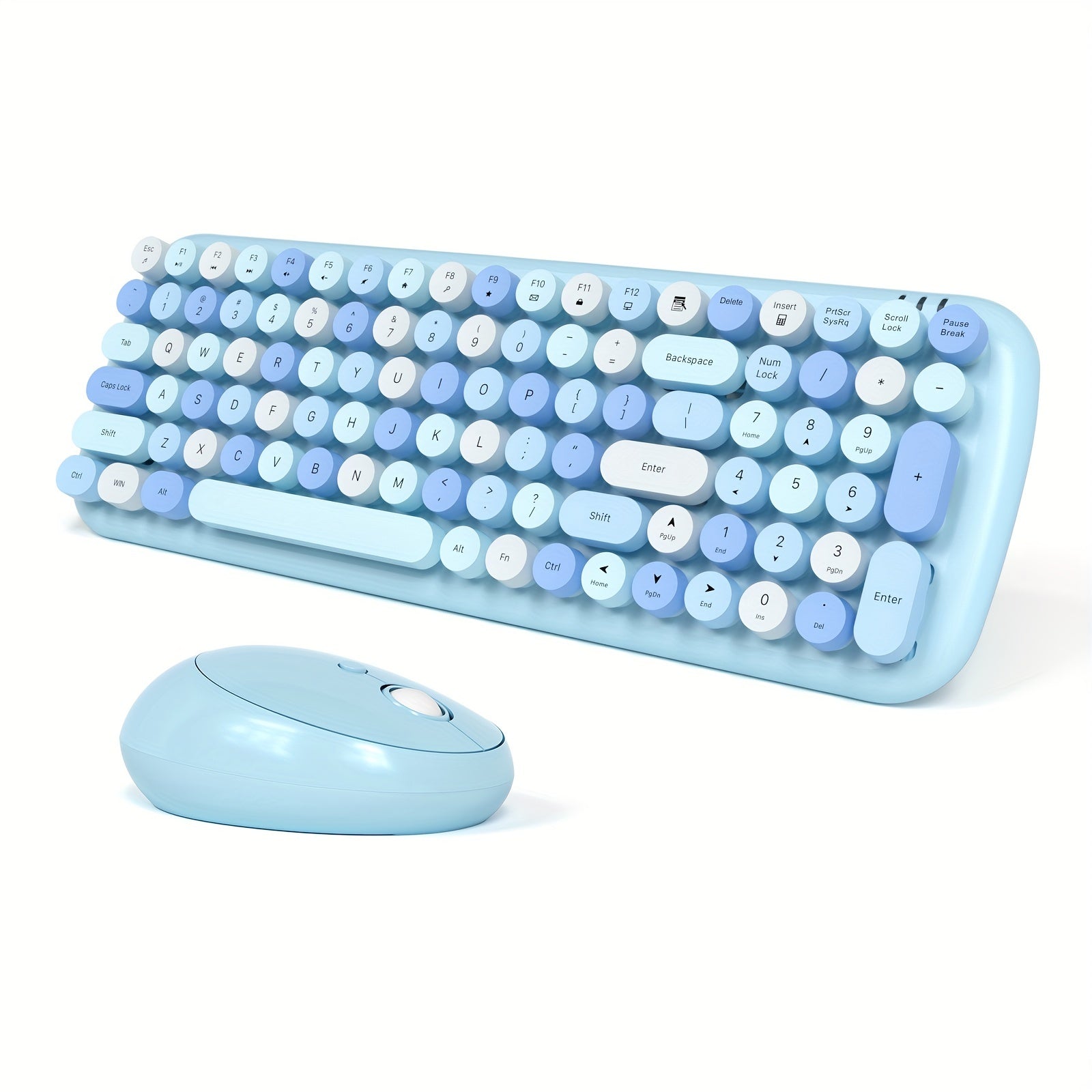 TEMU Mofii , Typewriter Keyboard And Mouse Wireless Combo, 2.4ghz Wireless Retro Keyboard And Wireless Mouse For Pc-laptop-desktop-windows