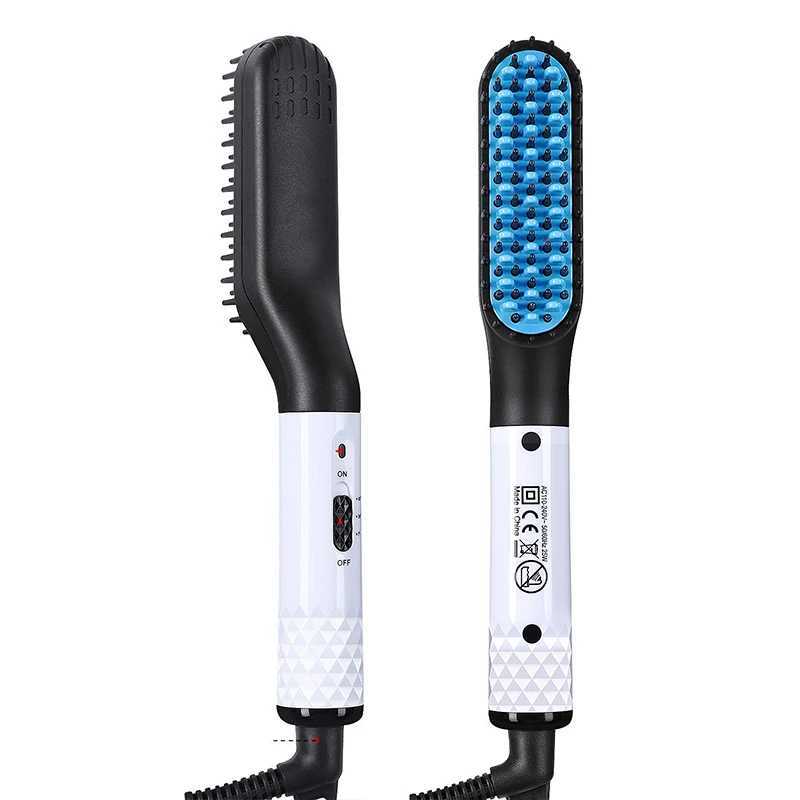Mens beard straightener comb straightener brush flat iron Cabello straightener W240807