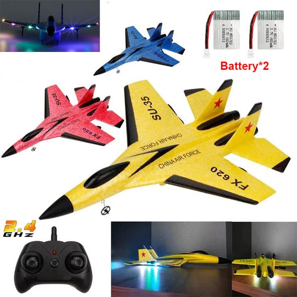 ElectricRC SU-35 MIG350 Airplanes Remote Control Glider Fighter Hobby 2.4G RC Plane Drones Foam Aircraft Toys for Boy Kids Children Gift 230