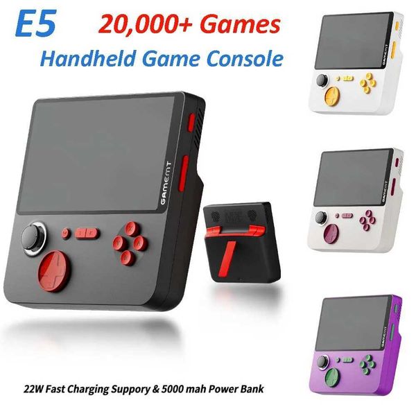 Game machine E5 Handheld Video Game Console 6000mAh Power Bank 5-inch IPS Sn 22W Arcade Classic Gaming Consoles with Retro Games hine Z24110