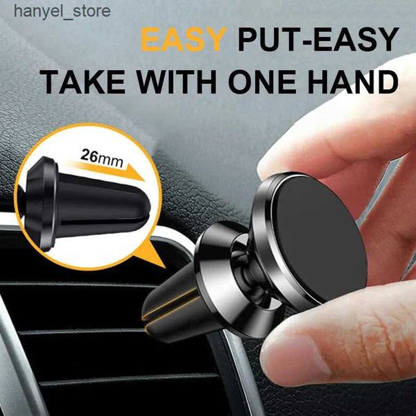 Cell Phone Mounts Holders 360 degree adjustable magnetic phone holder with car exhaust clip phone holder smartphone holder universal phone h