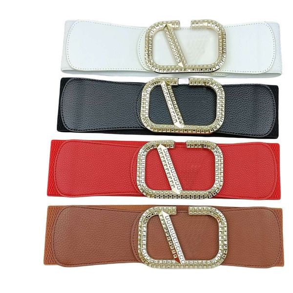 Women Elastic Belt Classic Vintage Wide Clothing Accessory Belt Dress Waistband Luxury Designer Letter Buckle Casual Belts Width 7cm High-qu