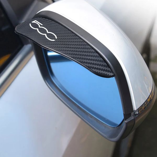 2pcs Car Rearview Mirror Rain Shield Rain Eyebrow Rain Cover Sticker for FIAT 500 500c 500X 500L Panda Bravo Punto Tipo