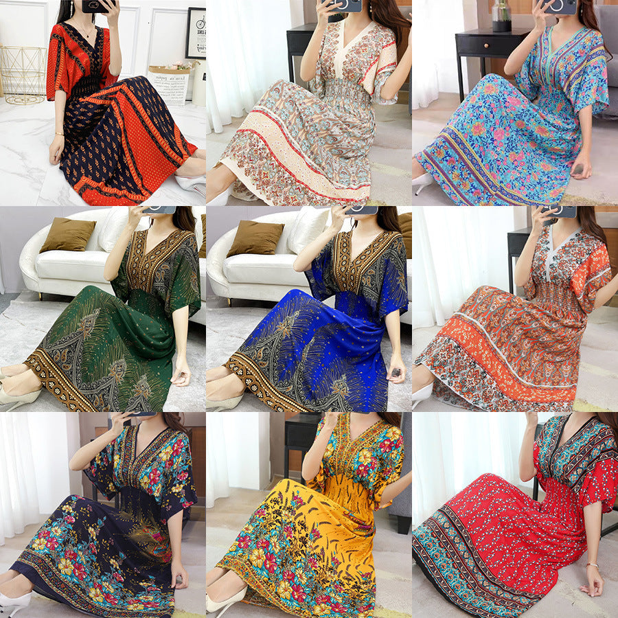 Elegant womens dress with striped floral patches work transition collar shirt mid waist evening dress womens midi dress 240904