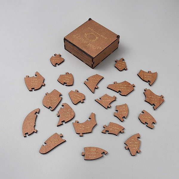 Puzzle a forma di cuore in legno