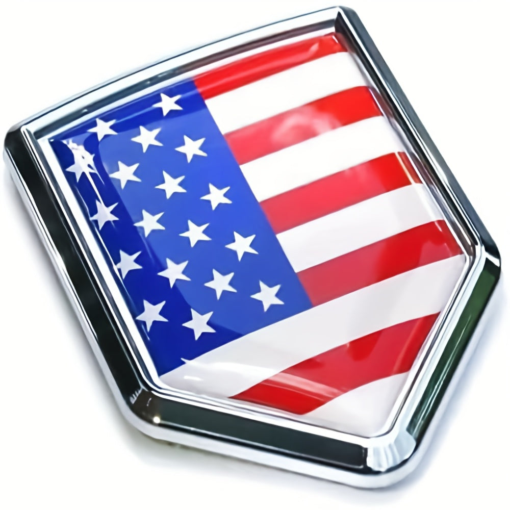 TEMU Usa Flag Car Motorcycle Badge Decal 3d Auto Bumper Sticker Shape By Car Chromr Decals