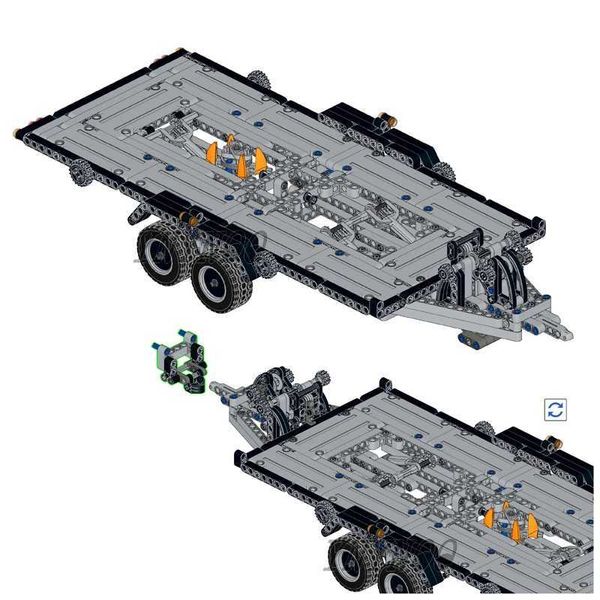 Blocks MOC Technical Pickups F-150 Raptor Trailer Can Tilted Model Building Blocks DIY 42126 Set Bricks Assembly Childrens Toy GiftsXJ241029