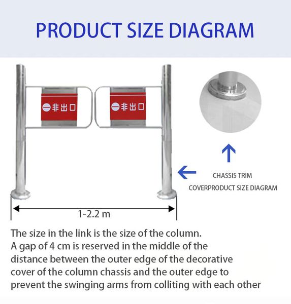 Supermarket non-exit one-way door stainless steel in and out of the mouth only into the swing gate prohibited