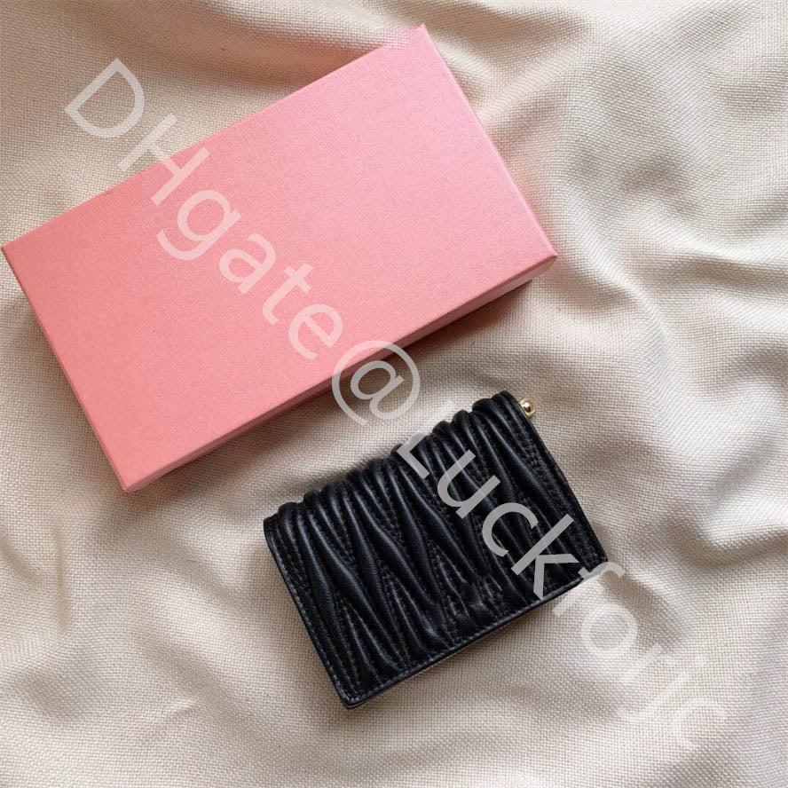 Fashion Designer Matelasse Small Wallet Nappa Leather Card Holders Cosmetic Bags Size 13.5x9.5x3.5cm