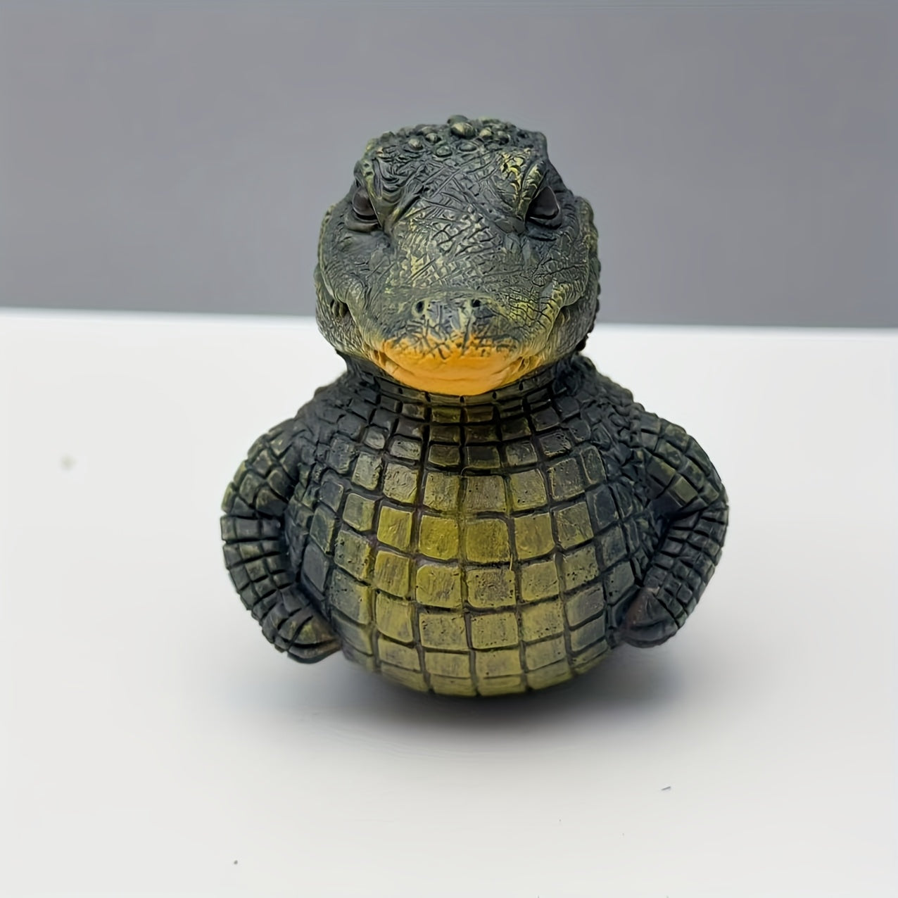 TEMU Whimsical Duck-alligator - Resin Desktop & Garden Decor, Cute Anime Creature With Eyes. No Electricity Needed For Home Or Office Party Décor –