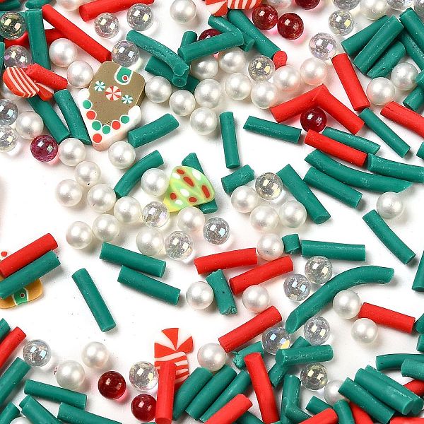 Christmas Theme Handmade Polymer Clay Cabochons