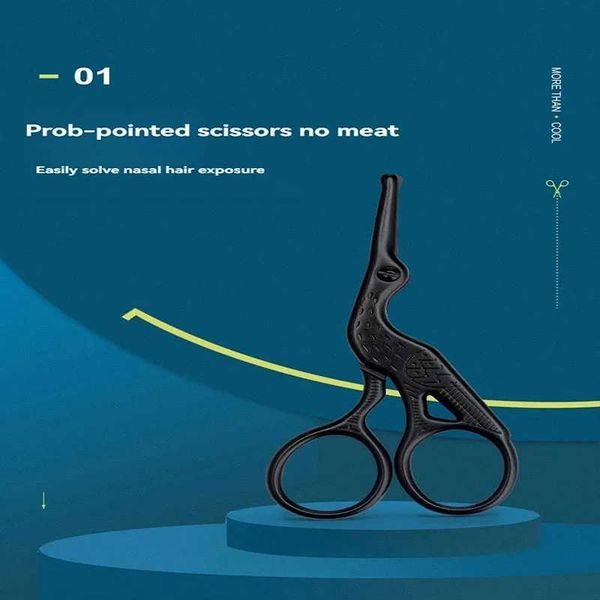 Scissors Shears Golden Crane Nose Hair Scissors Creative Vintage Crane Shape Cross Embroidery Thread Scissors Home Office Tea Titanium Sciss