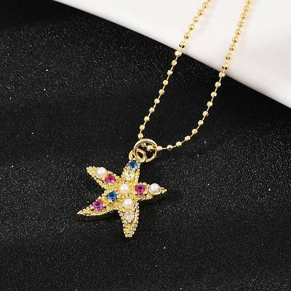 Collares colgantes con pavé de latón