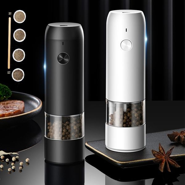kitchen Pepper Grinder Electric Pepper Grinder USB Rechargeable BBQ Sea Salt Home Grinder