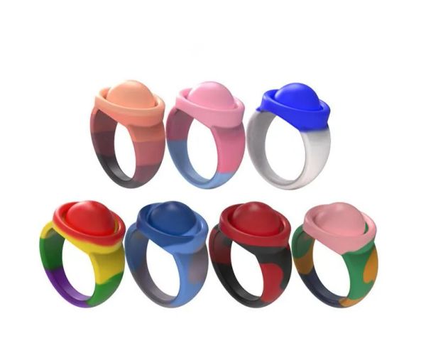 Relieve Stress: Silicone Bubble Ring Fidget Toy Jewelry for Anxiety Relief LL