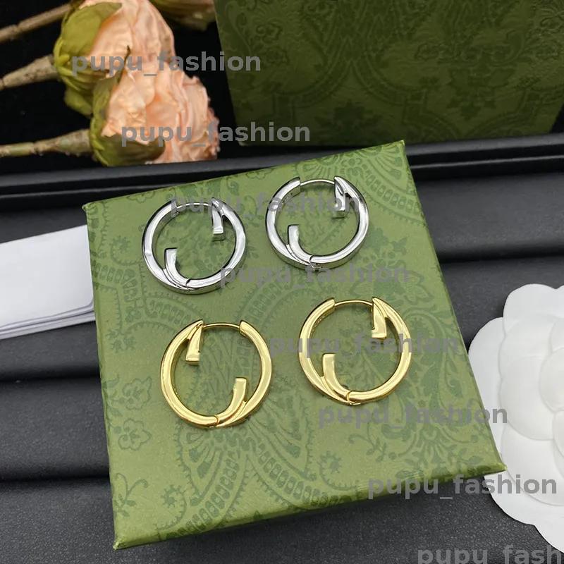 2025 Luxury Designer Earrings Women Gold Hoops Letters Earring Dangler Earrings Designers Jewelry Silver Aretes Men Earings Brincos 249121BF
