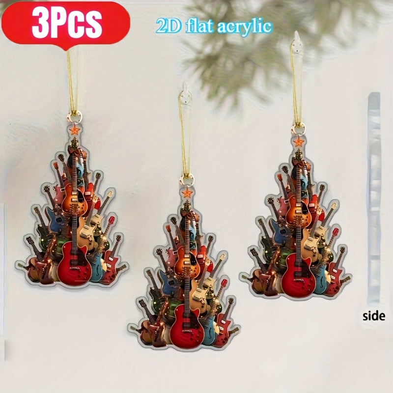 TEMU 2d Flat Acrylic, 3pcs & Christmas Tree Acrylic Decor - Perfect 's Gift, Desktop Sign For Home, Office, Porch - Versatile Indoor- Outdoor Holiday