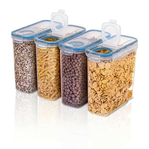 4-liter airtight grain storage container moisture-proof and insect proof R bucket food storage box plastic transparent bait can Y241203