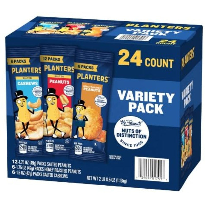 TEMU Planters Variety Pack Cashews & , 24 Pk. 2.53lbs