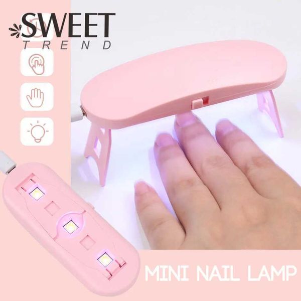 Mini UV Led Nail Lamp UV Gel Polish Drying Lamp Professional 6W Small Pink Nail Dryer Manicure Machine for Nails Accessories Y240801