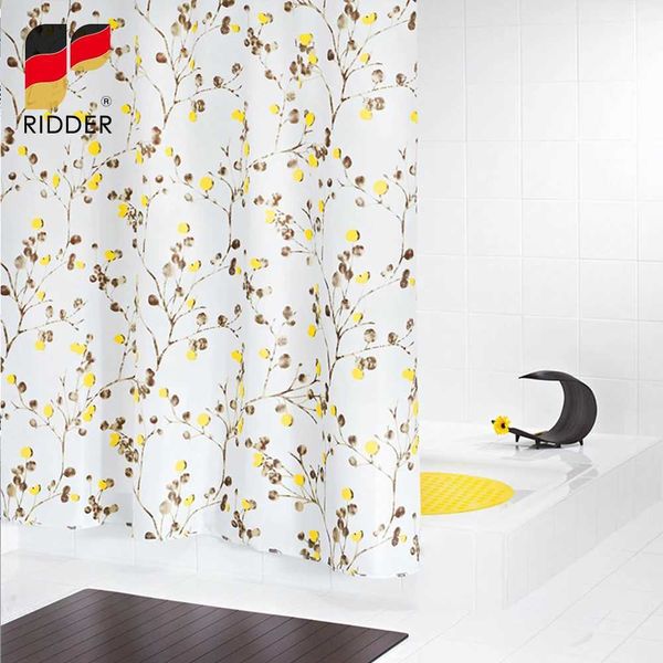 RIDDER Polyester Bathroom Shower Curtains Waterproof Durable Bathroom Screens Roller Hooks Nordic Wind Fruits of Autumn M240824