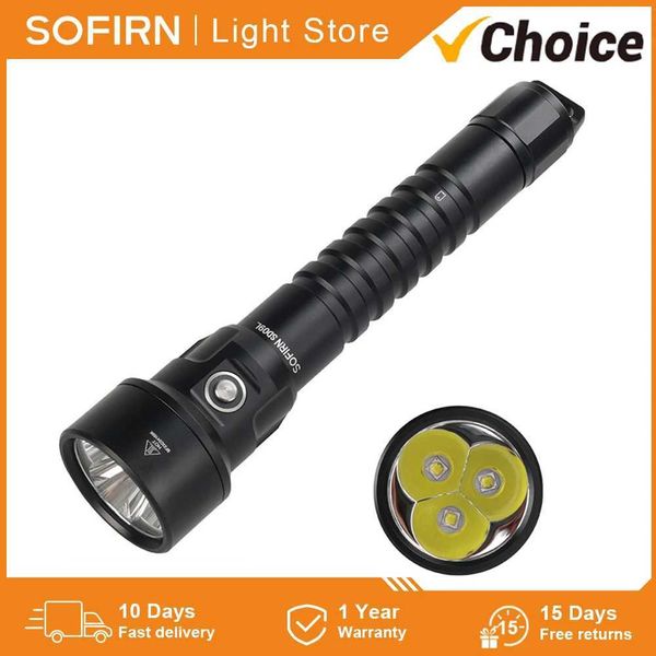 New Sofirn SD09L LED Flashlight 6800lm 21700 USB Rechargeable Underwater Waterproof Torch SST40 Diving Light Z250211