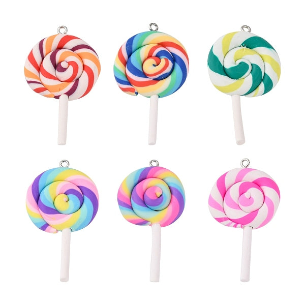 Handmade Polymer Clay Big Pendants