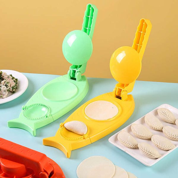 wholesale 2 In 1 Manual Maker Household Wrapper Modeg Ravioli hine Dumpg Mold Dough Device Kitchen Tool Gadgets