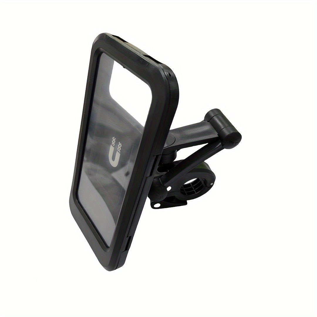 TEMU 360° Rotating Motorcycle Phone Mount - Adjustable Bike Phone Holder For Smartphones .0 Inches, Durable Abs Material, For Cycling, Motorbike, &