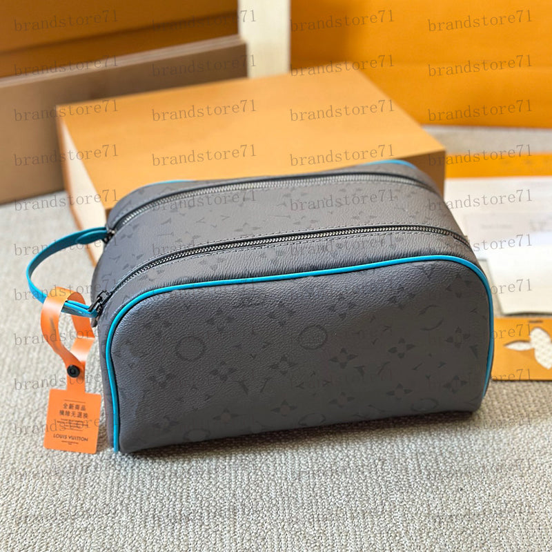 Dopp Kit Toilet Pouch handbag Brand Shoulder Crossbody Leather Zipper Cosmetic Bag Women Purse