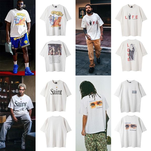 Fashion t shirt man clothing cotton t-shirts crew neck short sleeve spring summer men women tee printing letter white