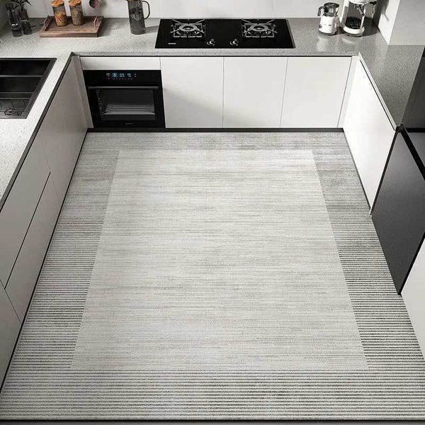 Mini kitchen floor mat washable PVC waterproof carpet easy to clean dirt resistant balcony household leather carpet adhesive tape W240815