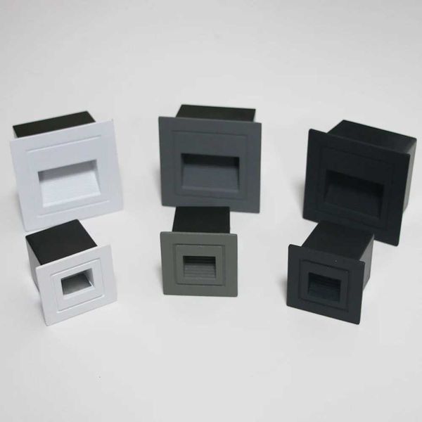 Modern 3W embedded LED outdoor waterproof wall light foot light stair light corner light aluminum wall washer path range X241025