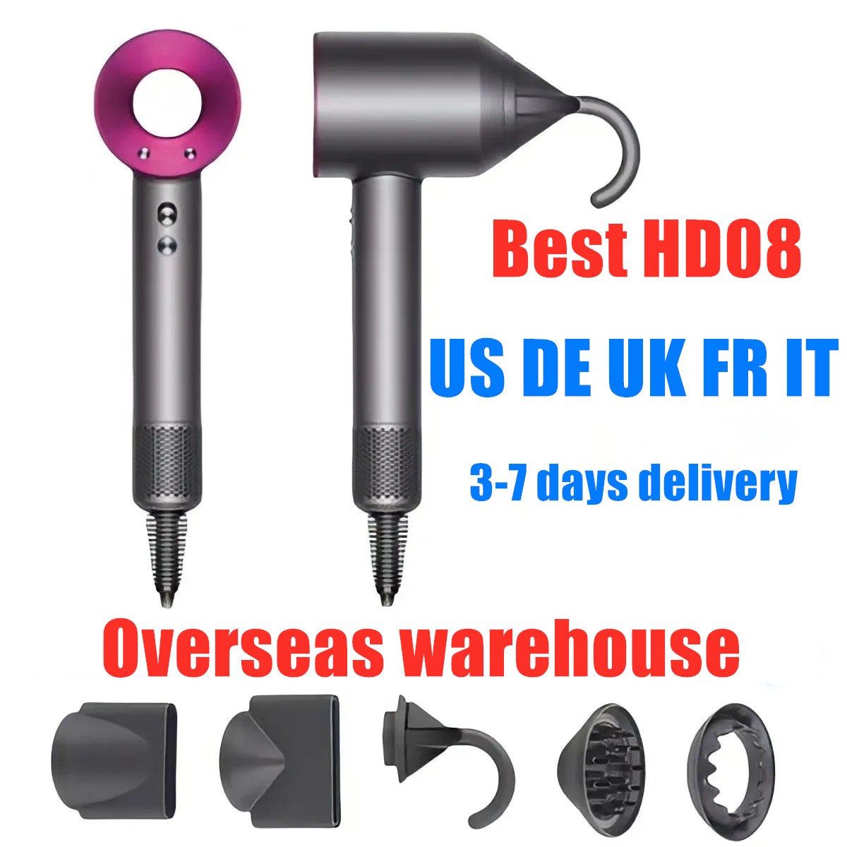 New Dysowrap Leaf free Dy Sons Hair Dryer Intelligent Temperature Control Negative Ion Electrostatic Soundwave Hair Dryer