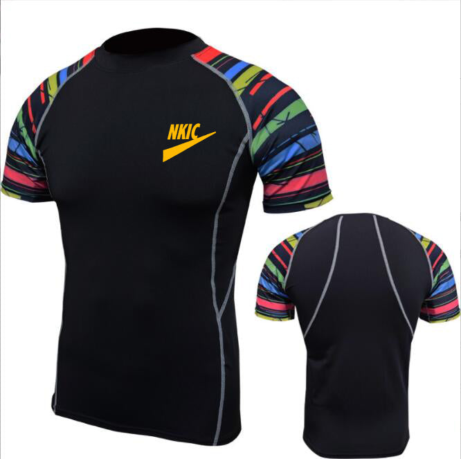 Men&#039;s Running T-shirt Summer Sportswear Compression T Shirts Quick Dry Gym Fitness Tshirt Sport Clothing Training Workout Shirts