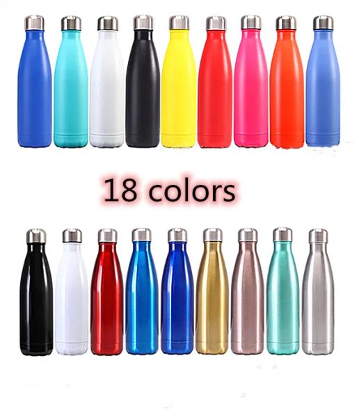 Fedex 17oz Cola Bottles Stainless Steel Insulated Double Wall 500ml Thermos Reusable Water Bottle Coffee Mugs Retail Store Supplies LL