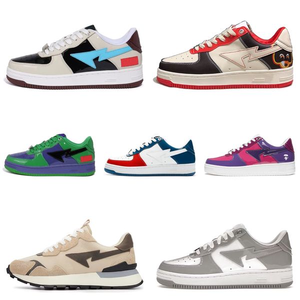 Designer shoes Fashion Trainers men women low Patent Leather Camouflage Skateboarding jogging Trainers Flat Sports Sneakers