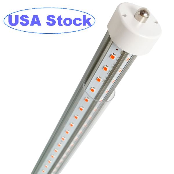 8 Foot LED Bulbs, 72W 9000LM 6500K, Super Bright, T8 T10 T12 Tube Lights, FA8 Single Pin LED Lights, Clear Cover, 8Foot LED Bulbs to Replace