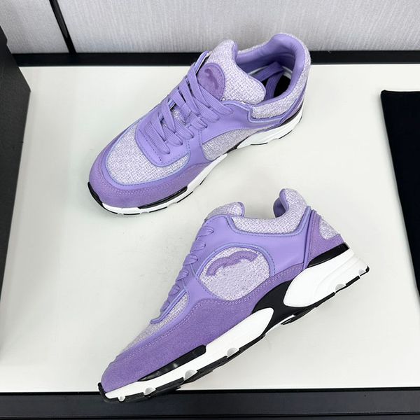 24ss Womens Sneaker Platform Heels Dress Shoe Lace Up Trainner Sport Shoe Breathable Outdoor Leisure Shoe Ladies Classic Yellow Purple Girls