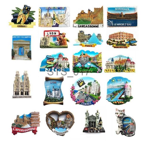 Fridge Magnets France Nice Cannes Menton Bordeaux Tourist Souvenir Fridge Magnets Decoration Articles Handicraft Refrigerator Gifts x0731