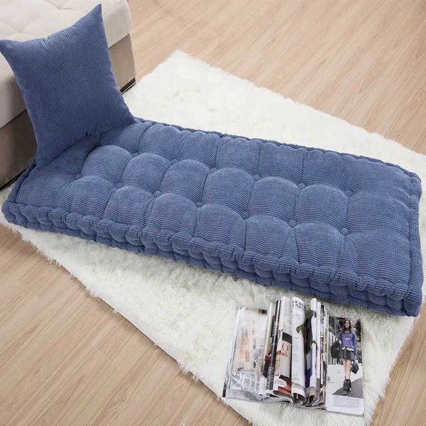Thick cushion for home office decoration long cushion solid color tatami mat high-quality floor mat X241022