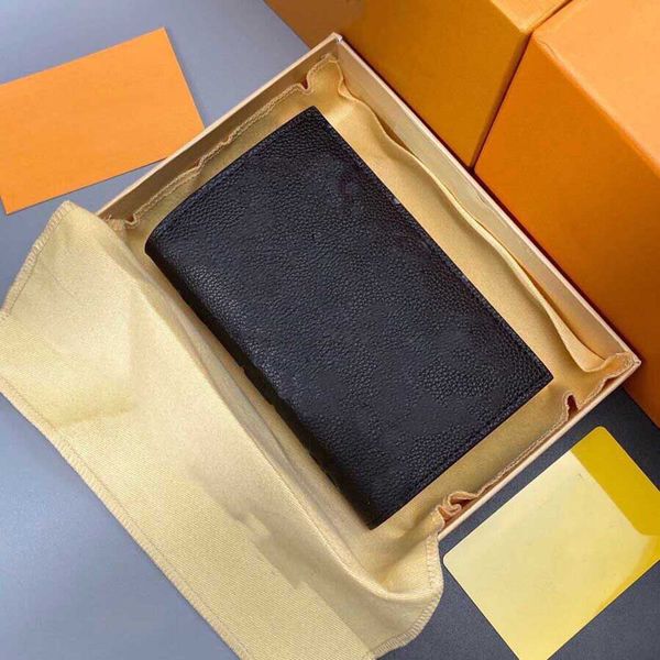 2023 designer wallet card and coin famous men&#039;s wallet leather wallet card clip coin wallet free gift box Leopard grain embossing